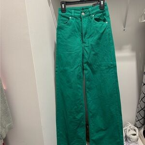 H&M Green Wide Leg Pants